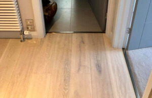 Wooden Floor fitted with pewter trims