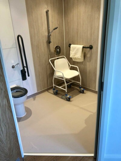 Care home wet room with Altro safety flooring