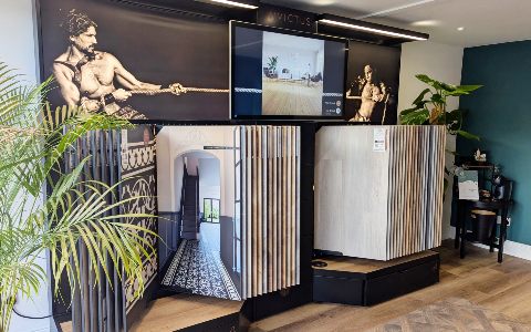 Invictus Flooring showroom Newton Abbot Invictus LVT flooring in a bathroom