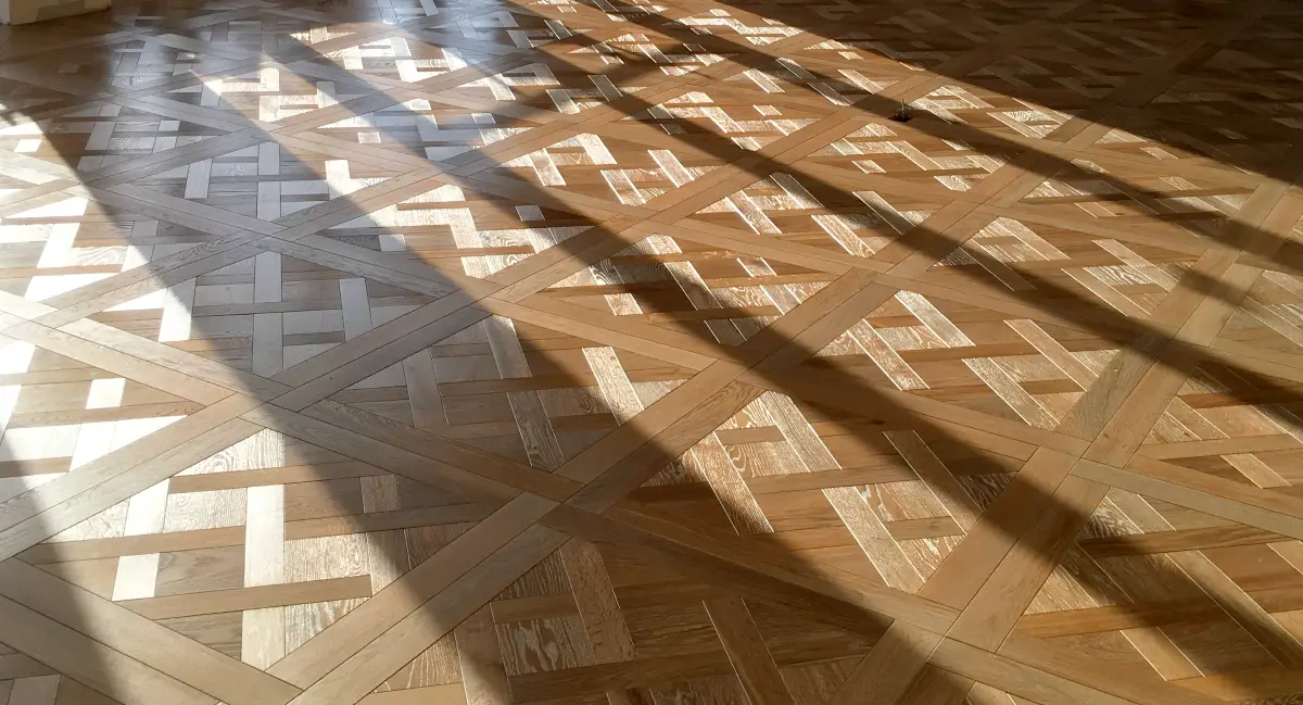 Parquet wood flooring fitted by Flooring Matters at a hotel