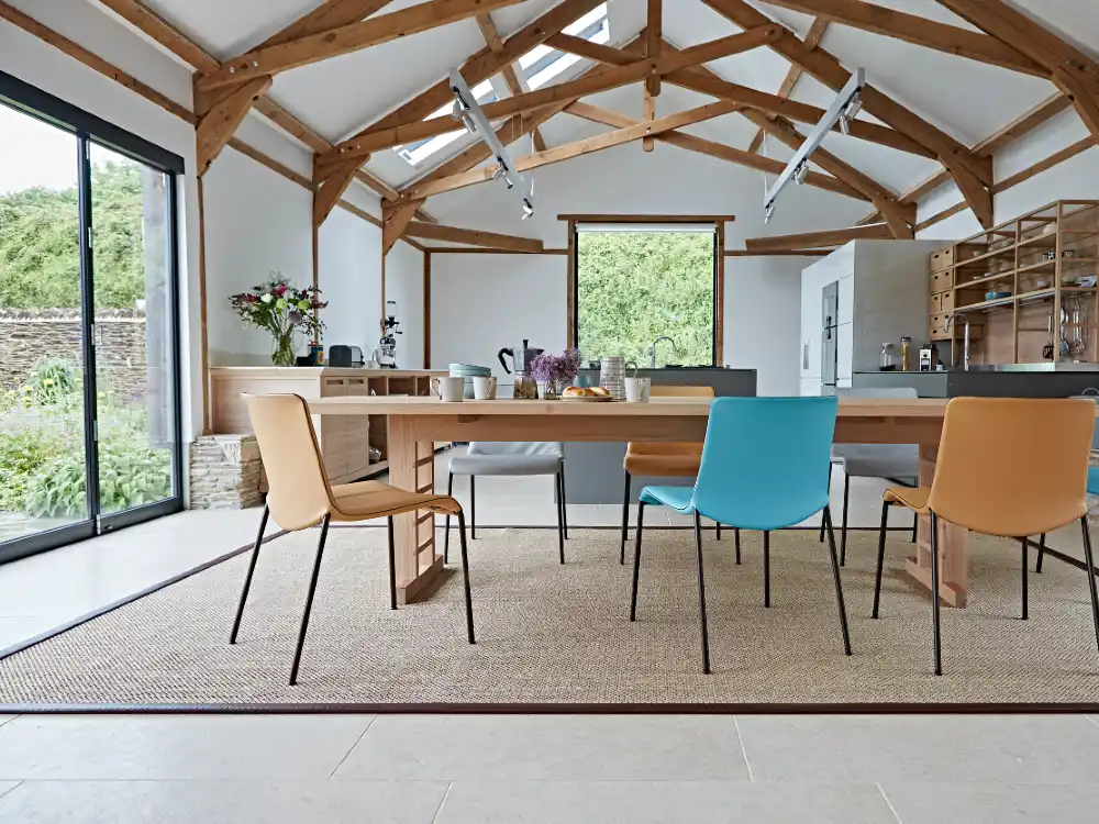 Fibre Flooring Sisal Bengal Rug with Faux Leather Binding