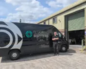 Ellis - one of our professional employed floorlayer standing by the Flooring Matters Van