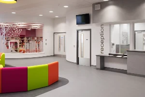 Safety flooring in a school
