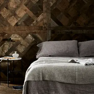 Ted Todd Crafted Textures Parquet wood flooring on a wall