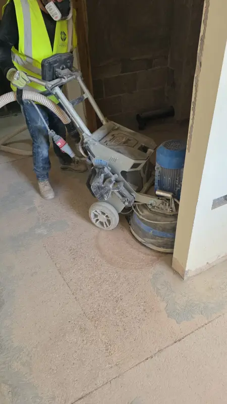 Concrete Laitance removal by Flooring Matters Devon Preparing the floors at Exeter University by Flooring Matters - commercial flooring Exeter