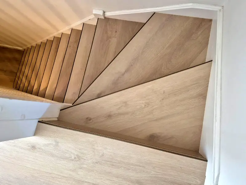 Herringbone LVT in a Kitchen in Bovey Tracey