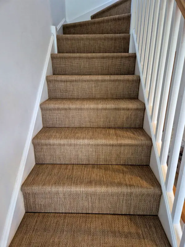 Unnatural Flooring Carpet on the Stairs